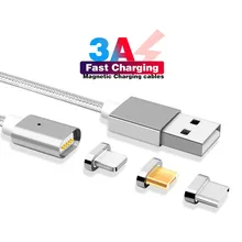 Usb-кабель для зарядки листьев для iPhone X 8 7 6 S Plus samsung S9 S8 3A быстрое магнитное зарядное устройство все микро-usb для устройств на аndroid type C кабель