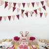 3M Rose Gold Paper Bunting Triangles Flags Mariage Garland Wedding Banners Bridal Shower Engagement Hanging Supplies Decorations ► Photo 3/6