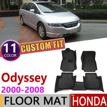 

Custom Leather Car Floor Mats for Honda Odyssey RA RB 2000~2008 7Seats Foot Pad Carpet Accessories 2001 2002 2003 2004 2005 2006