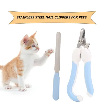

2pcs/Set Nail File Claw Cutters Animal Trimmers Pet Nail Clipper Pet Accessories Pet Grooming Scissors Dog Cats Supplies