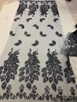

2020 Latest African Lace Fabric with Glitter Tulle Mesh Lace Fabric High Quality Nigerian Lace