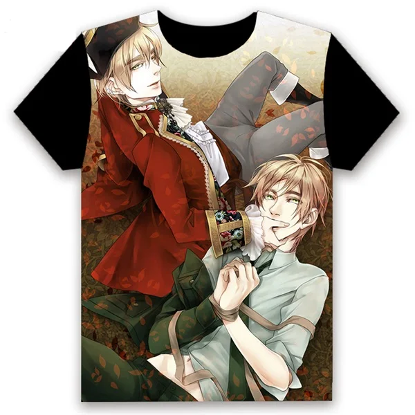 Футболка аниме Hetalia: Axis Powers Ludwig Артур Киркланд Косплей короткий рукав топы унисекс Повседневная Черная футболка Летняя забавная рубашка - Цвет: 2