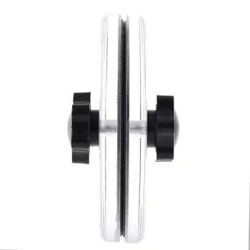 

LP Vinyl Record Cleaner Clamp Record Label Saver Acrylic Clean Tools Cloth LX9B