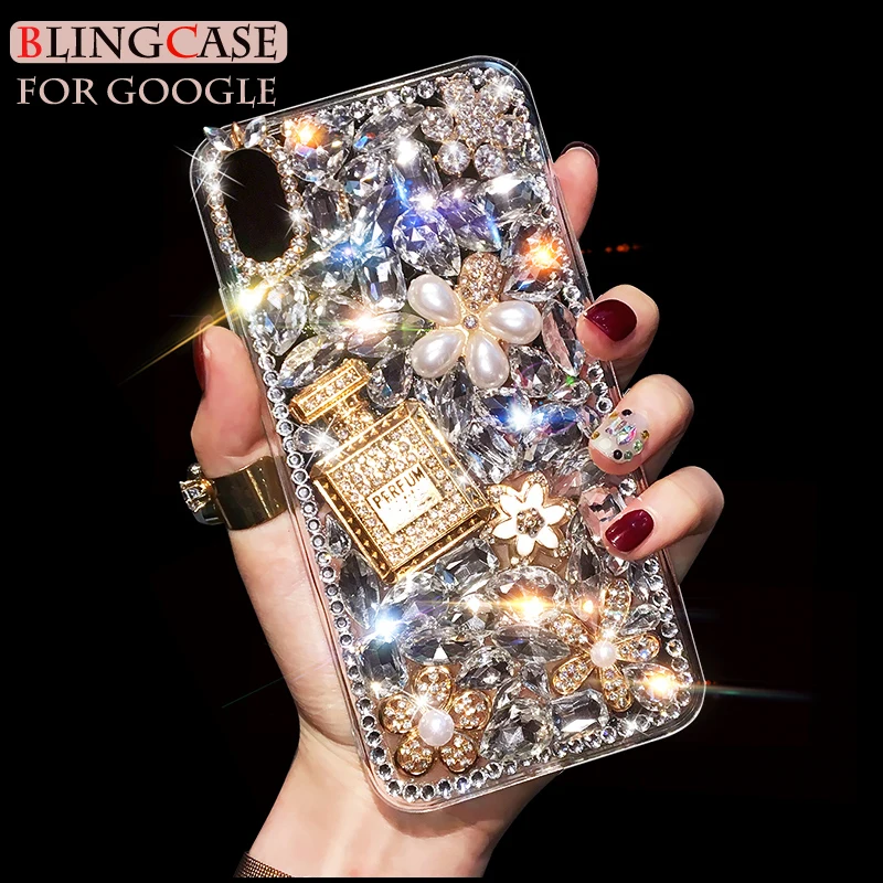

Beautiful Luxury Perfume Bottle For Google Pixel XL 2 XL Pixel 3 XL 3A XL Rhinestone Cover