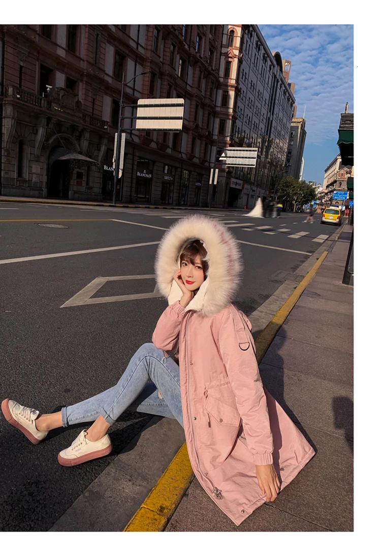 Зимняя куртка женская однотонная парка Manteau Femme Hiver Bayan mon Dames Jassen зимняя теплая куртка с капюшоном и воротником из искусственного меха для женщин