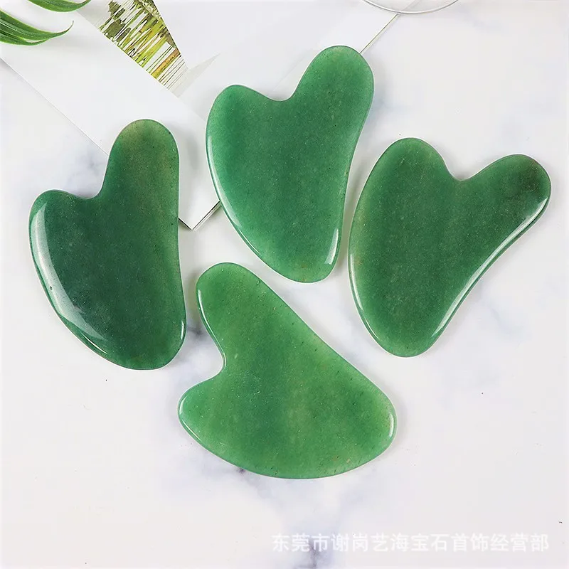 

Aventurine Massage Gua Sha Tool Face Care Body Eye Crystal Mineral Stone Massager Health Skin Beauty Lifting And Firming Detox
