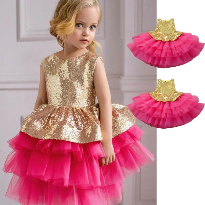 Детское платье принцессы с пайетками для маленьких девочек; торжественное платье подружки невесты на свадьбу; праздничное платье без рукавов; Кружевное платье-пачка с цветочным рисунком; Сарафан