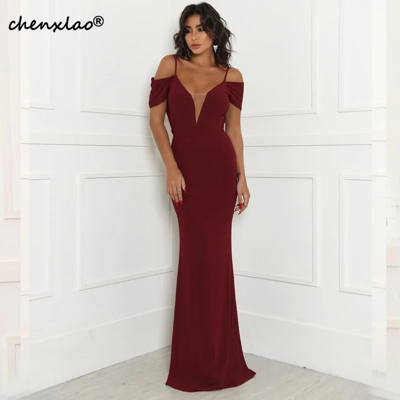same as image Vestido, вечернее платье русалки, длинное, с вырезом лодочкой, на тонких бретелях, длина до пола, вечерние платья, вечернее платье, Robe de soiree - Цвет: same as image