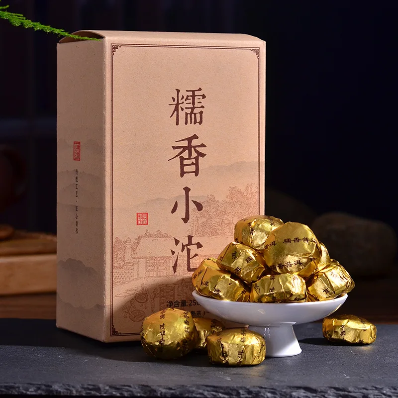 250 г/кор. Китай Юньнань клейкий рис спелый чай пуэр приготовленный чай Пуэр зеленый корм для здоровья похудение