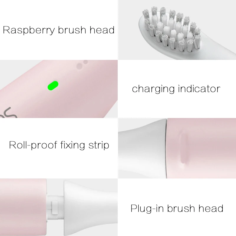 Xiaomi электрическая зубная щетка Sonic WaveRechargeable качество смарт чип сменная Зубная щетка головка отбеливание HealthyBest подарок 4