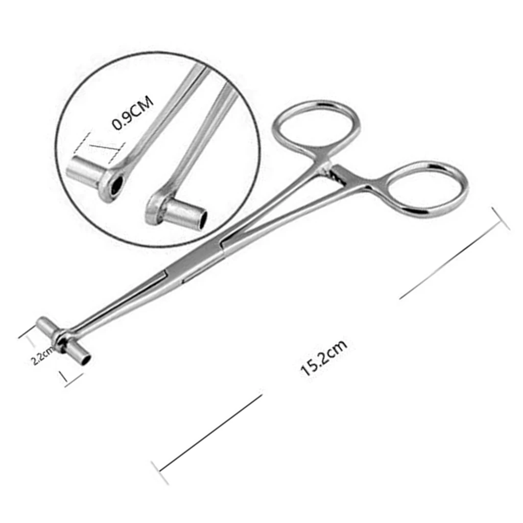 Piercing Forcep 316 Stainless Steel Professional Dermal Piercing Tool Nose Lip Ear Navel Tongue Septum Forceps Clamp Pliers Tool