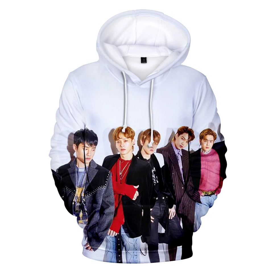 Толстовка EXO с капюшоном певицы из Южной Кореи модный трендовый стиль