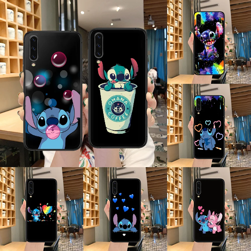 

Lovely Cartoon stitch Phone case For Samsung Galaxy A 5 10 20 3 30 40 50 51 7 70 71 E S 4G 16 17 18 black funda pretty cover