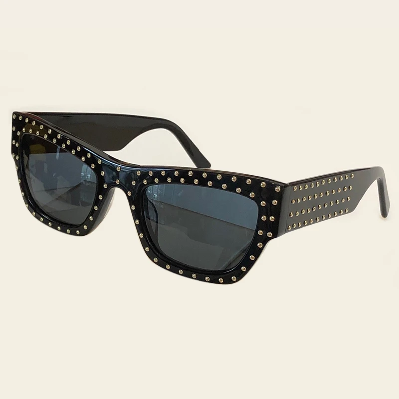 No2 Sunglasses Новинка, кошачий глаз, солнцезащитные очки, es, для женщин,, брендовая дизайнерская оправа с заклепками, солнцезащитные очки, es Shades, для женщин, UV400, очки, винтажное стекло - Цвет линз: No2 Sunglasses