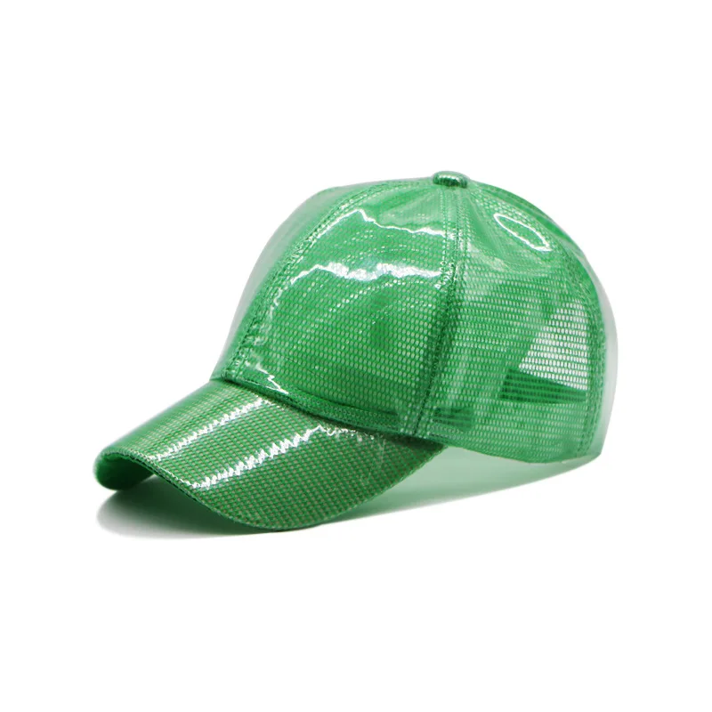 

Spring and Summer New Candy-Colored Pu Double-Layer Mesh Baseball Cap Hipster All-match Sunbonnet Casquette