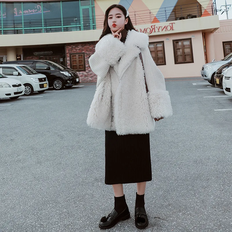 2020 Winter Coat Women The New Loose Casual Faux Fox Fur Collar Outerwear Warm Short Ladies Thick Female Y199 | Женская одежда