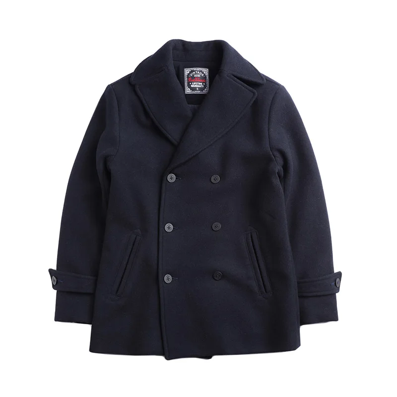 Low Price WT-0001 Read Description ! Asian size navy jacket mans winter thick warm 1000 gsm wool pea jacket