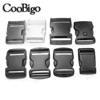 

50pcs 2" (50mm) Plastic Multi Styles Strong Side Release Dual Adjustable Buckle For Backpack Dog Strap Belt Webbing Accessories
