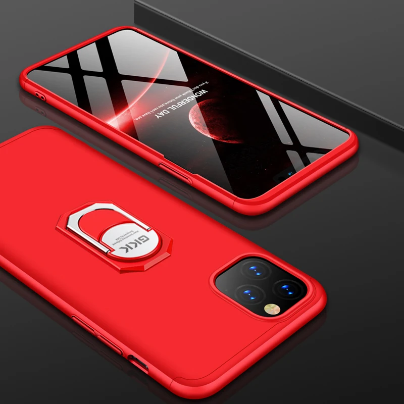 Чехол для iPhone 11 Pro Max Series, роскошное защитное кольцо, противоударный чехол для iPhone 11 pro max Edge, чехол s - Цвет: red