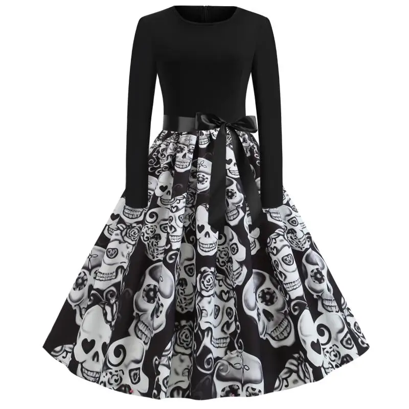 skull maxi dress