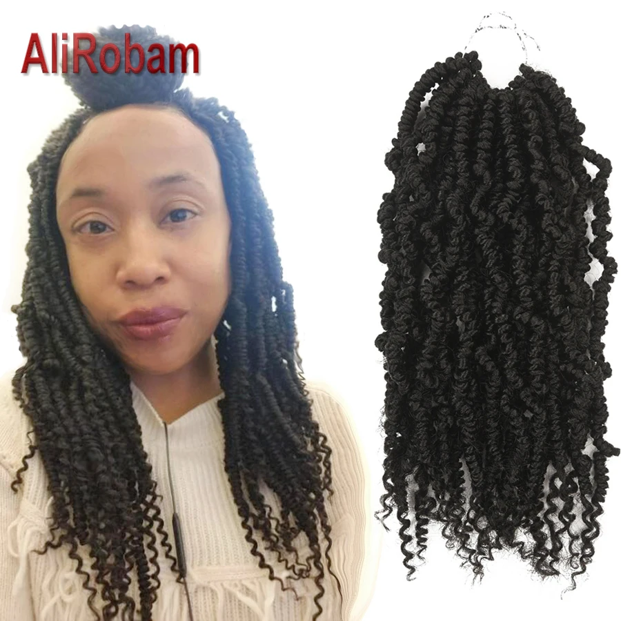 

Refined12inch Ombre Bomb Twist Pre Looped Braid Crochet Braiding Synthetic Crochet Hair Extension Pre-twisted Passion Twist Hair