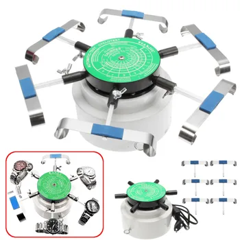 

220V/110V Automatic Watch Winder Left Right Rotation Watch Repair Tool For 6 Watches+various adapters