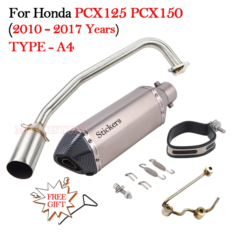 For Honda PCX125 PCX150 PCX 125 150 2011-2017 Full Exhaust System Silencieux Escape Moto DB Killer Front Link Pipe Scooter Bike - Image 4