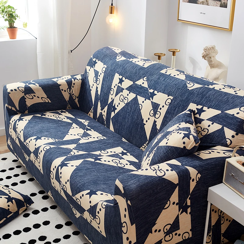 Modern Style Polyester Sofa Cover Universal Elastic All-inclusive Couch Cover Living Room Anti-slip Slipcover for 1/2/3/4 Seat