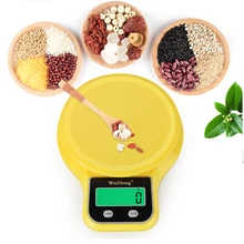 Принимает массу весом до 5 кг/1 г кг/3 кг/0,1g Кухня цифровой шкалой Еда электронные весы зеленый Подсветка Многофункциональные кухонные весы для выпечка Чай