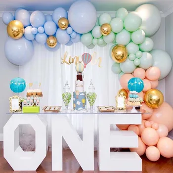 

125pcs 4D Round Balloons Garland Arch Mixed Gold Blue Green Orange Ballon Baptism Favors Babyshower Wedding Favors Decoration ZN