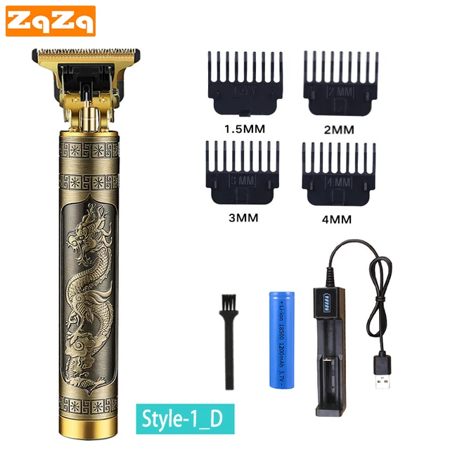 ZqZq Hair Trimmer Clipper Rechargeable Hair Clipper,Men Trimmer Electric Shaver Barber Machine Rechargeable Cutter Barbershop Style-1-D