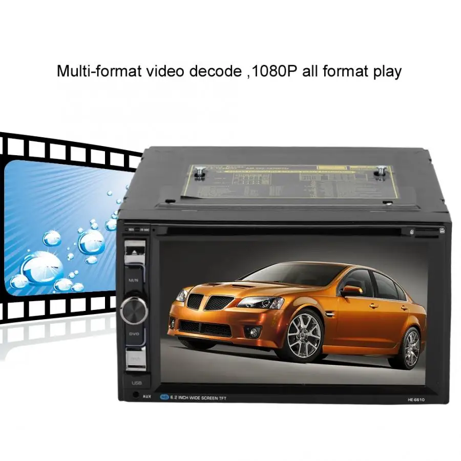 Perfect autoradio 6.2inch Large-Screen Wifi Car Bluetooth GPS DVD Navigator Radio Player for Android 6.0 auto accessorie 6