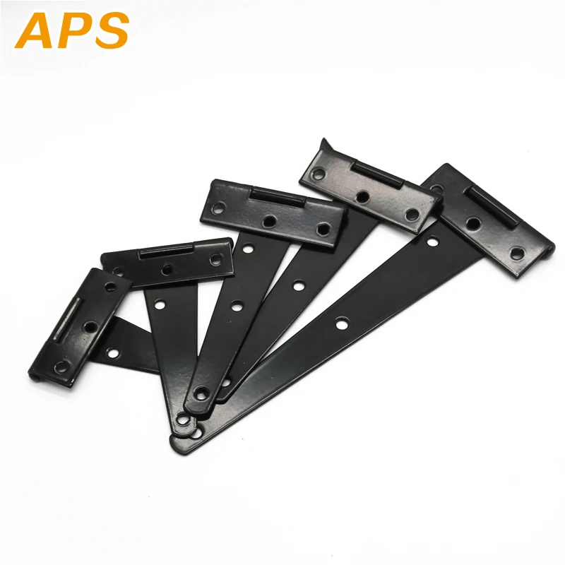 Details about   6/8'' Iron Black Tee Hinge Cabinet Shed Heavy Duty Door Garden Accessories H5O7 