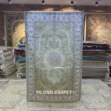 YILONG 3'x5' Тебриз ковер цветочный ручной узлом изысканный персидские турецкие шелковые коврики(HF221B