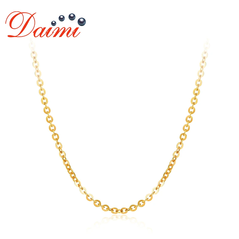 

DMNGC007 Genuine 18K Yellow Gold Chain AU750 Cost Price Necklace Chain Pure Yellow Gold Chain For Women