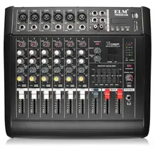 48V Phantom полномочия смеситель USB 6-канальный усилитель DJ караоке аудио микшер Поддержка USB накопитель устройство чтения карт памяти для производительность Семья