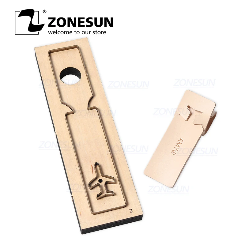 

ZONESUN L2 Custom Leather Die Cuts For Handmade Luggage Tag DIY Wedding Favors Cutting Clicker Die Steel Rule Die Leather Tools