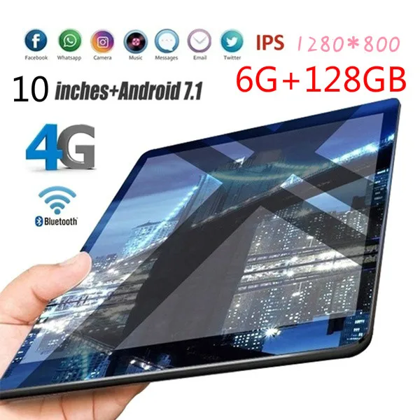 

2020 6G+128GB Tablet 10 Inch Ten Core 4G Network WiFi Tablet PC Android 8.1 Screen Dual SIM Dual Camera Rear 5.0 MP