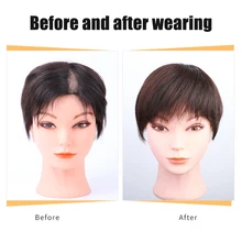 Клип-на волос Топпер парик человеческих волос парик для наращивания волос для женщин WSH99