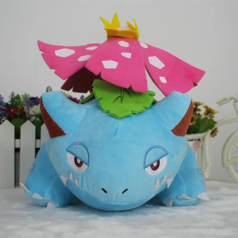 Original Pokemon Game Anime Series Venusaur Plush Toy Decorations Kawaii Flowers Soft Stuffed Doll Kids Gift 30cm