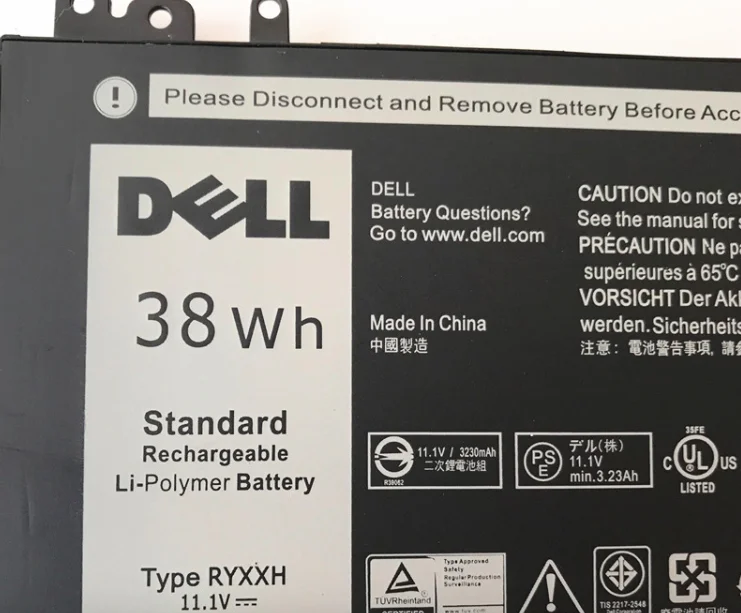 Высокая емкость и длительный режим ожидания для Dell Latitude 3160 E5450 E5550 E5250 RYXXH Аккумуляторы для ноутбуков