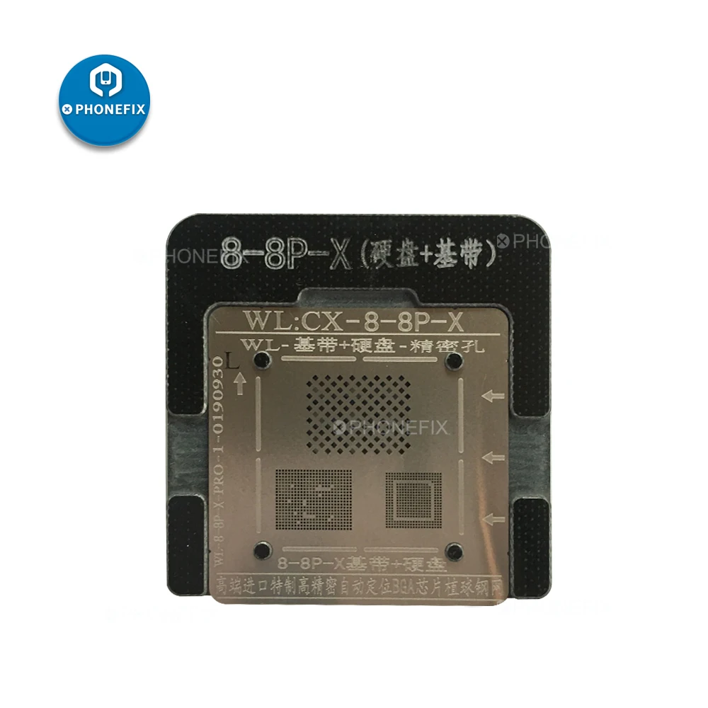 8 8P X NAND Baseband Высокое качество WL набор трафаретов для пайки BGA с черным позиционированием формы для iPhone 5S 6 6S 7 8 X XS MAX NAND пайки ремонтный инструмент - Цвет: 8 8P X NAND Baseband