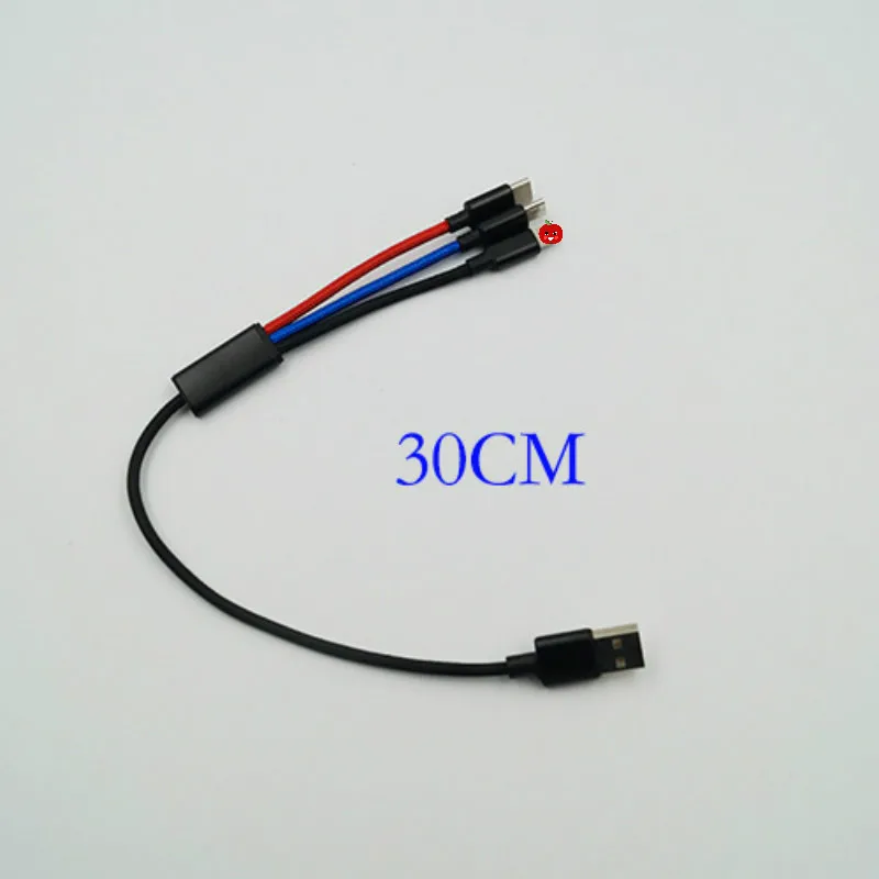 0,3 m-2 m 3 в 1 type C Usb кабель Micro Usb кабель для зарядки телефона 8 Pin для Iphone samsung S9 Redmi Note 8 шнур зарядного устройства 5v 3A