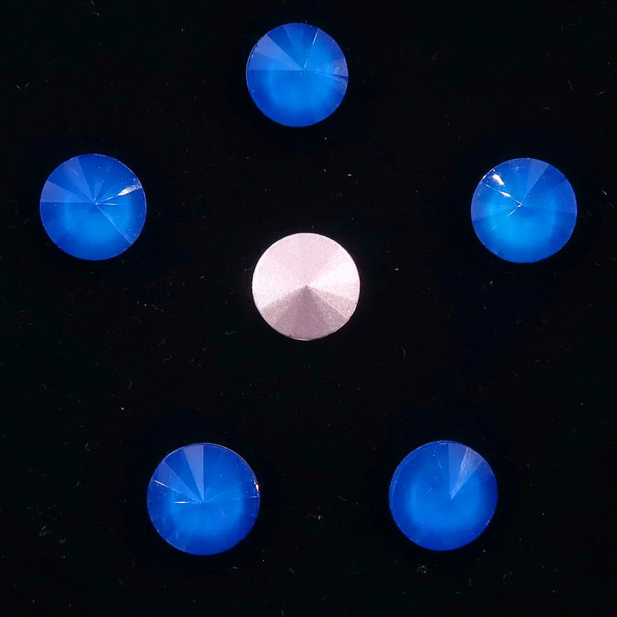 Стеклянные кристаллы 8 мм 10 мм желейные конфеты AB& радужные цвета микс круглые Rivoli Форма Клей На Стразы бусины ручной работы diy Обрезка - Color: A6 Sapphire