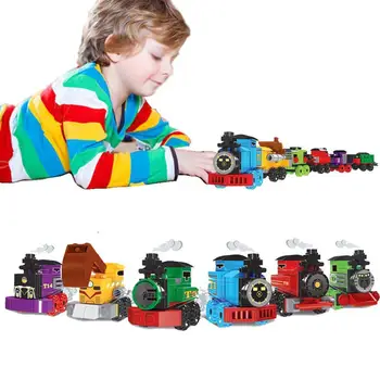 

12PCS Locomotive Building Block Twisted Egg Children's Educational Enlightenment Assembling Small Particle Toy Gift