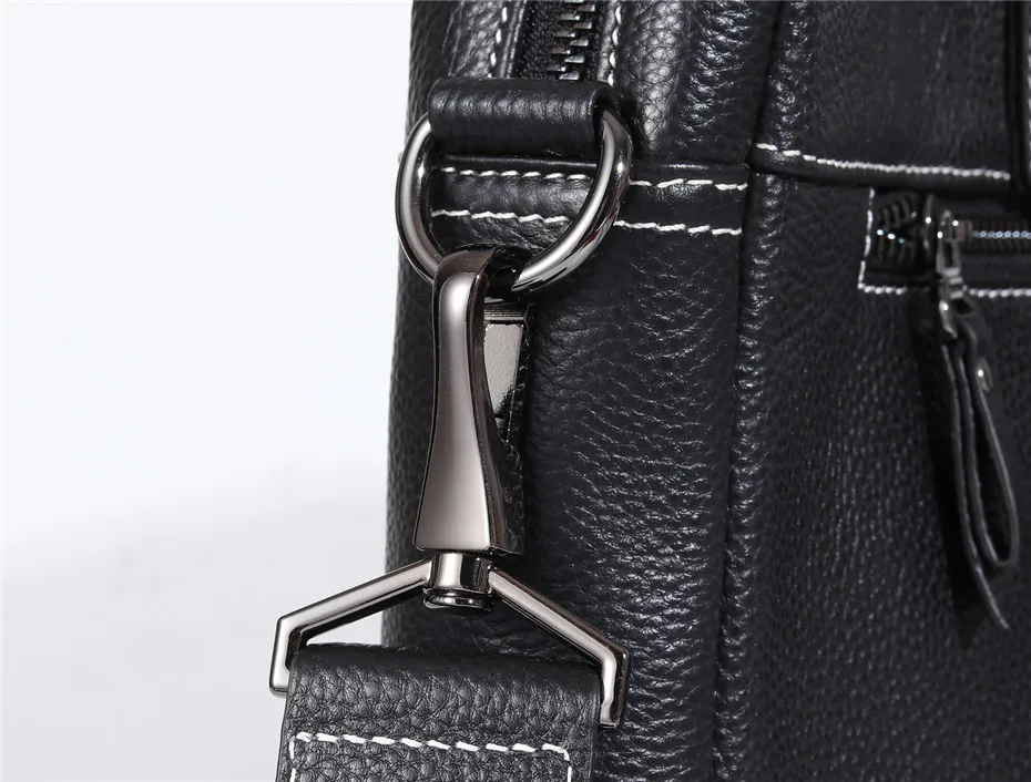 Genuine Leather Briefcase Men Handbags Crossbody Men Tote Bag Designer Men Messenger Shoulder Bags Cow Leather Handle Bag