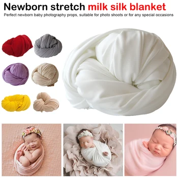 

40*150cm Extra Soft Stretch Newborn Photography Wrap for Photo Shooting Baby Photo Props Newborn Swaddle Photography Accessories