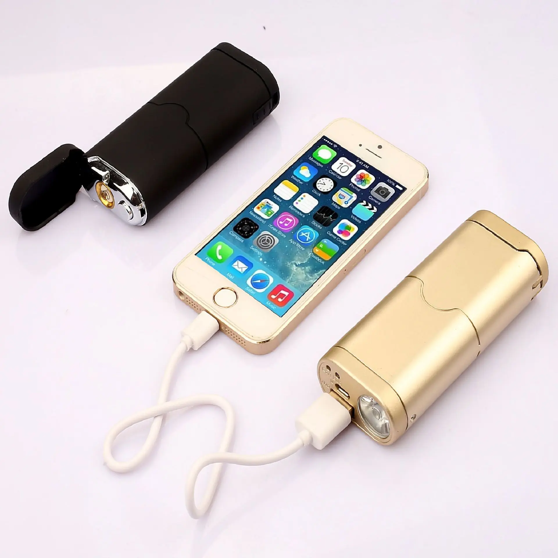 

Power Bank Cigarette Lighter Wind-Resistant Power Bank Strong Light Flashlight Laser Custom Logo Multi-functional USB Lighter