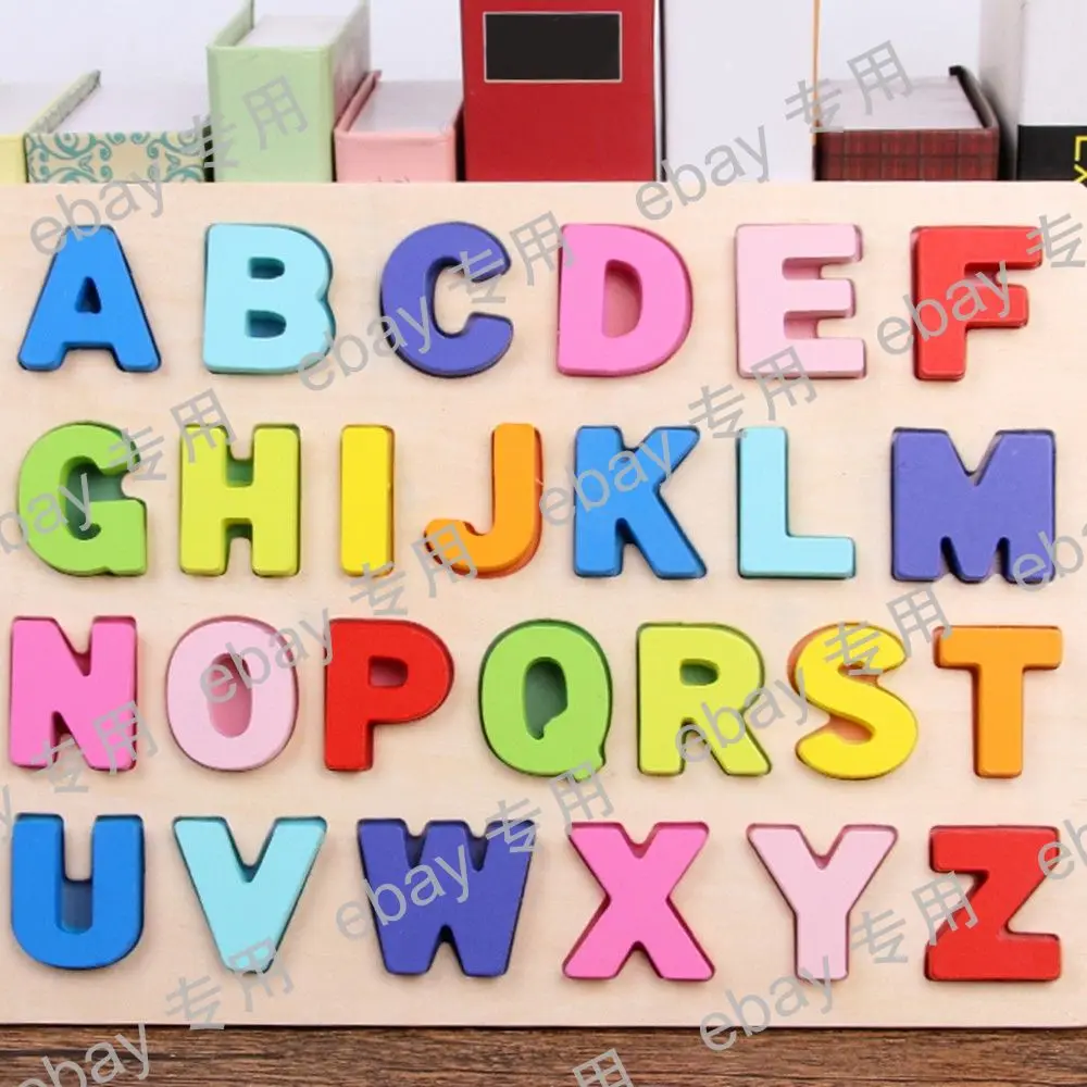 

ABC Digital Wooden Educational Toys diy Kids 3d Puzzle Early Learning Jigsaw Letter Alphabet Number Puzzle Preschool Baby Toys