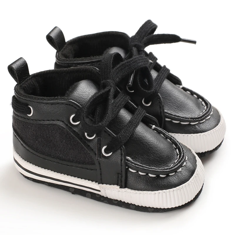 Мягкая кожаная детская обувь для новорожденных мальчиков и девочек; модная обувь для малышей; модная однотонная кожаная обувь для малышей